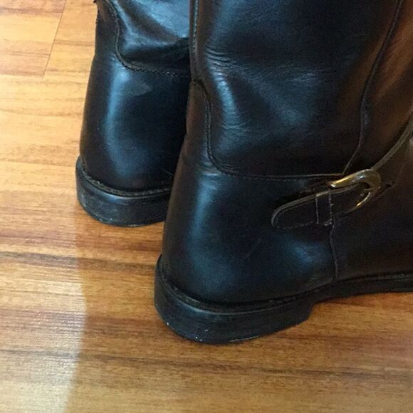 ⛔️HP 11/5⛔️GUC 9 West Black Leather Knee High Boot - Picture 3 of 6